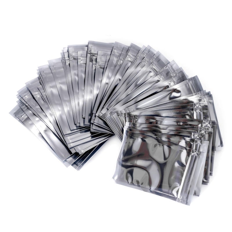 Ellbest 200pcs 3.15x4.72 inch Antistatic Bags, Resealable Ziplock ESD Shielding Bag for HDD SDD Electronic Device - Image 1